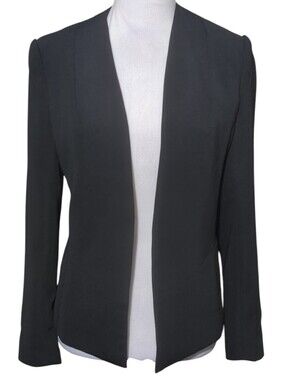 Evenuel Blazer Tailored Black Open-Front Blazer Jacket Size s